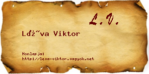 Léva Viktor névjegykártya